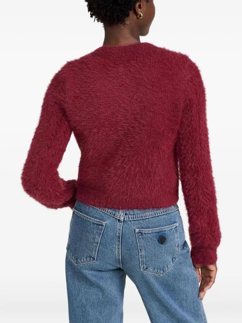 Free People fluffy button cardigan - Red