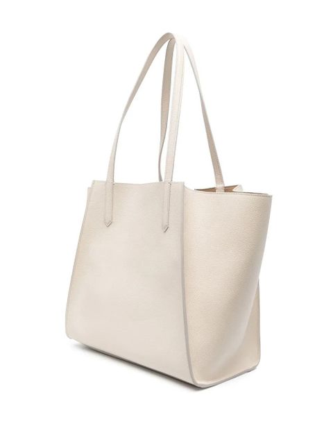 Zadig&Voltaire logo-plaque leather tote bag - White