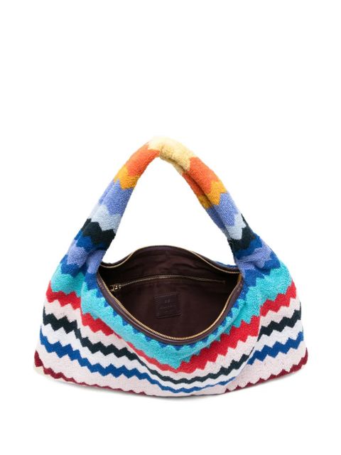 Missoni chevron-patterned tote bag - White