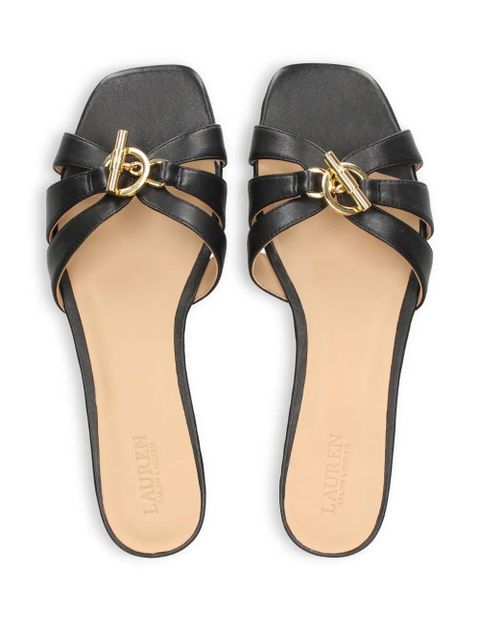 Lauren Ralph Lauren buckle-strap leather sandals - Black
