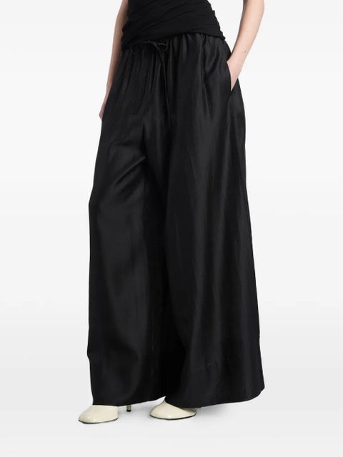 ENTIRE STUDIOS drawstring wide-leg palazzo trousers - Black