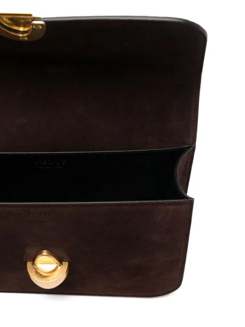 NEOUS suede clasp-fastening shoulder bag - Brown