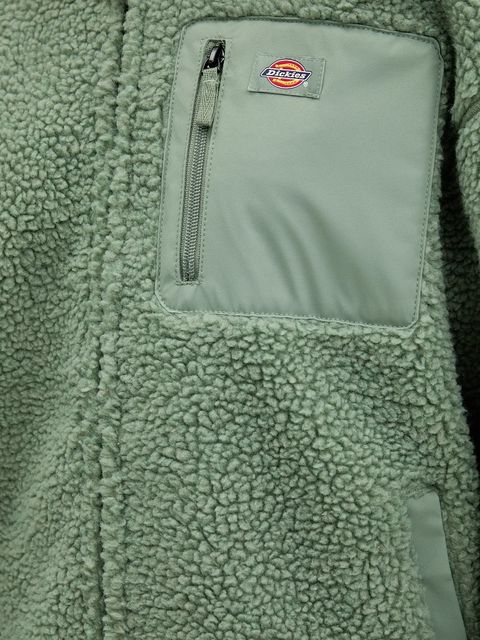 Dickies bluza polarowa damska kolor zielony gładka DK0A88BN