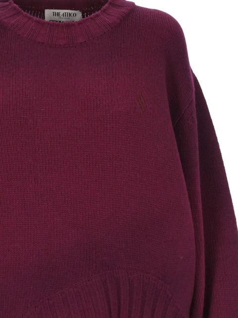 The Attico asymmetric-hem sweater - Red - zdjęcie produktu nr 2