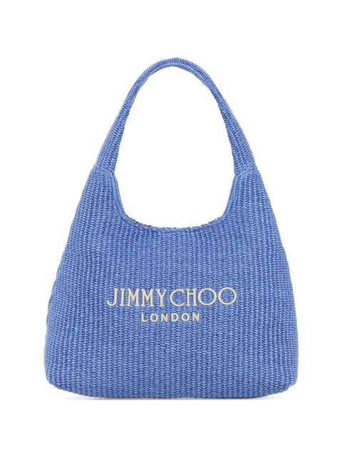 Jimmy Choo raffia shopping bag - Blue - zdjęcie produktu nr 1