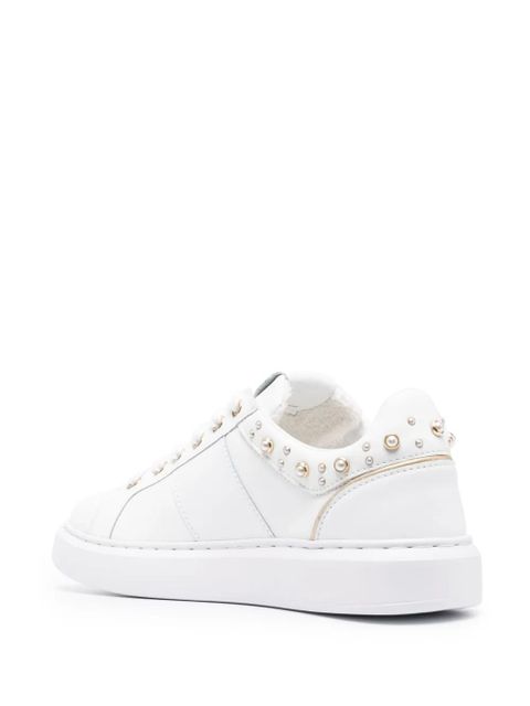 TWINSET pearl-embellished low-top sneakers - White
