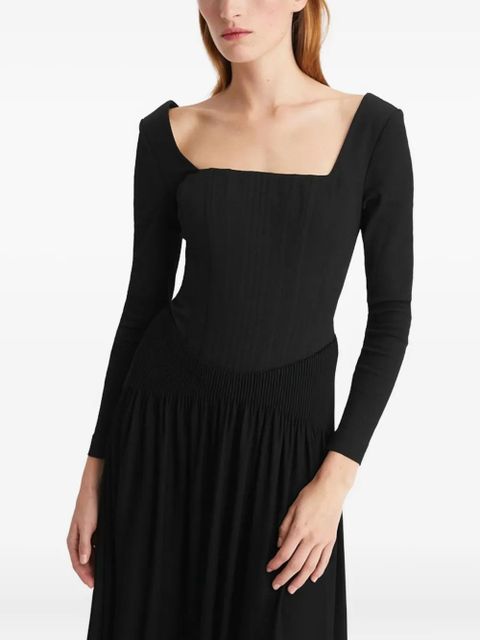 Tory Burch long-sleeve midi dress - Black - zdjęcie produktu nr 1