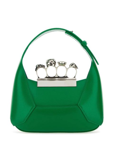 Alexander McQueen The Jewelled Hobo leather mini bag - Green - zdjęcie produktu nr 2