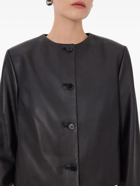 LouLou de Saison Raho single-breasted leather jacket - Black - zdjęcie produktu nr 2