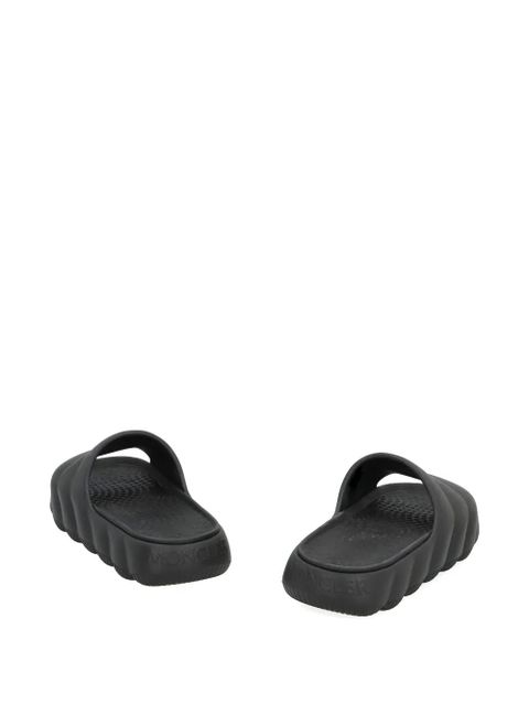 Moncler Lilo logo-patch quilted slides - Black - zdjęcie produktu nr 2