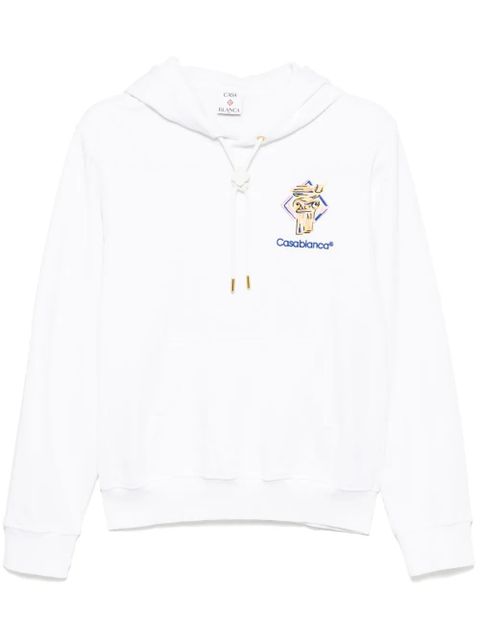 Casablanca embroidered logo hoodie - White - zdjęcie produktu nr 1