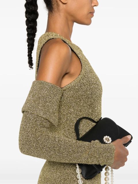 GANNI cold-shoulder maxi dress - Gold