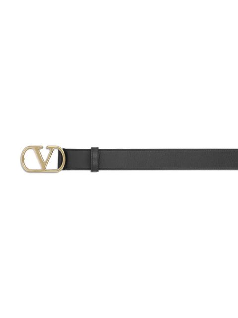 Valentino Garavani logo-buckle leather belt - Black - zdjęcie produktu nr 2