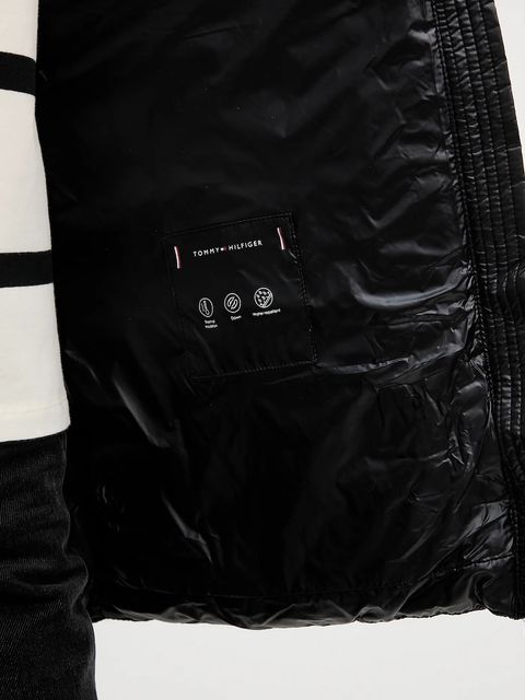 Tommy Hilfiger kurtka puchowa kolor czarny przejściowa WW0WW47355