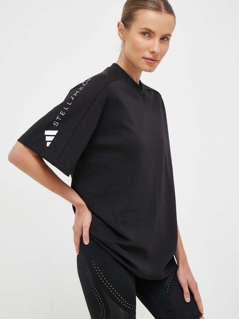 adidas by Stella McCartney t-shirt damski kolor czarny IB6854 - zdjęcie produktu nr 1