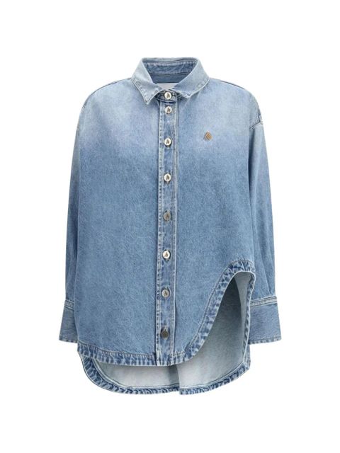 The Attico Diana asymmetric denim shirt - Blue - zdjęcie produktu nr 1