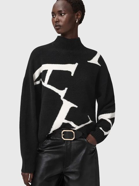 AllSaints sweter z domieszką wełny A STAR - zdjęcie produktu nr 1