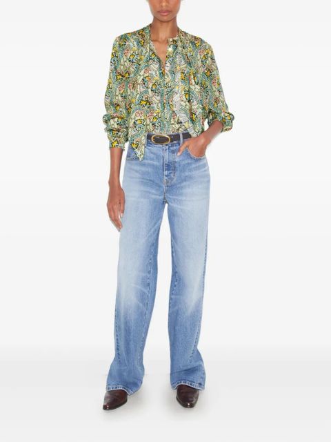 Tory Burch paisley-print bow blouse - Blue - zdjęcie produktu nr 2