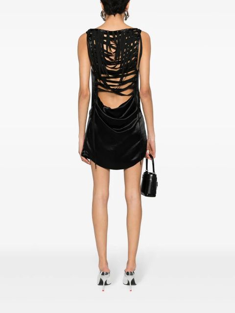 Jean Paul Gaultier Corset Lacing satin minidress - Black - zdjęcie produktu nr 2