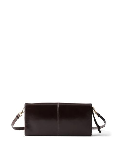 Prada logo leather wallet - Brown