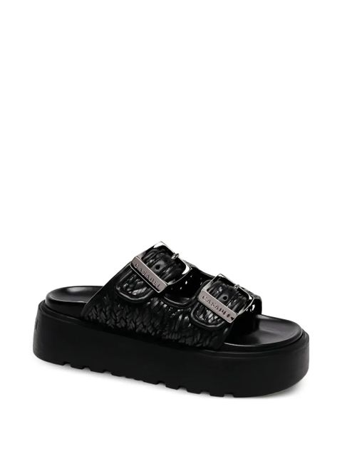 Casadei Suncity woven buckle-strap sandals - Black - zdjęcie produktu nr 1