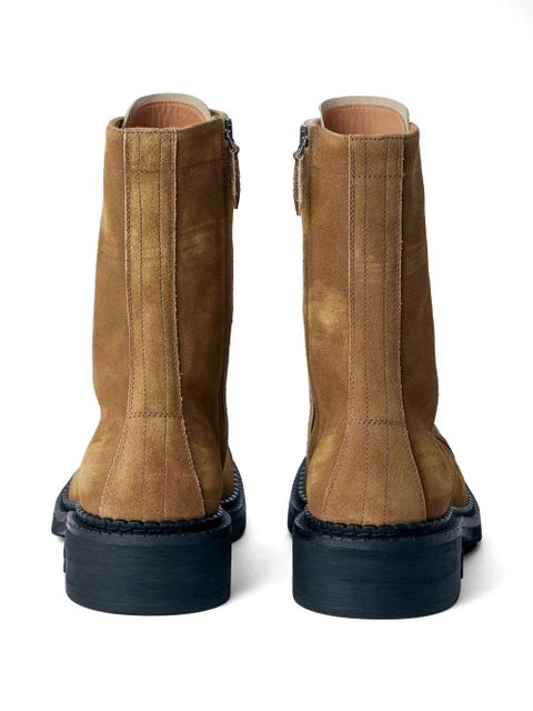 Miu Miu embossed sole lace-up boots - Brown - zdjęcie produktu nr 2