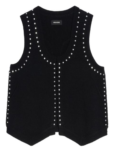 Zadig&Voltaire embellished v-neck knit vest - Black - zdjęcie produktu nr 1