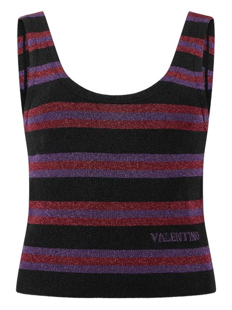 Valentino Garavani scoop-neck sleeveless tank - Black - zdjęcie produktu nr 1