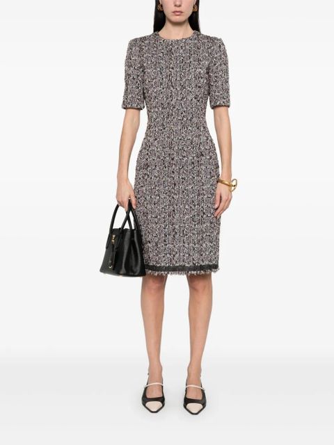 Lanvin tweed midi dress - Red