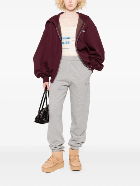 The Attico embroidered-logo track pants - Grey