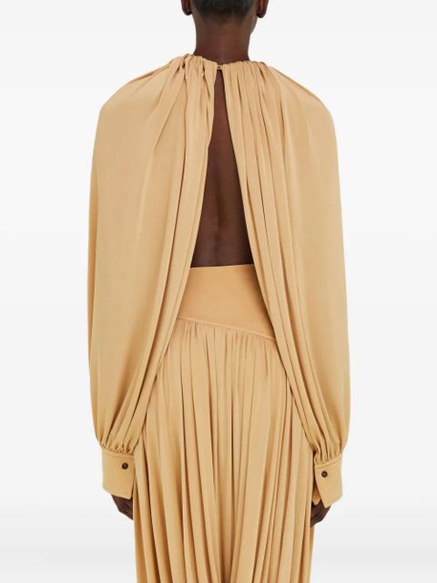 Ferragamo blouse with back slit detail - Neutrals