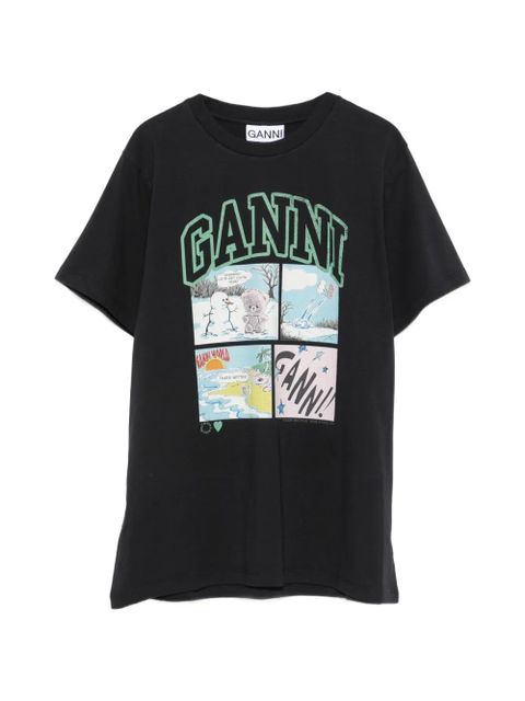 GANNI short-sleeve crew-neck T-shirt - Black - zdjęcie produktu nr 1