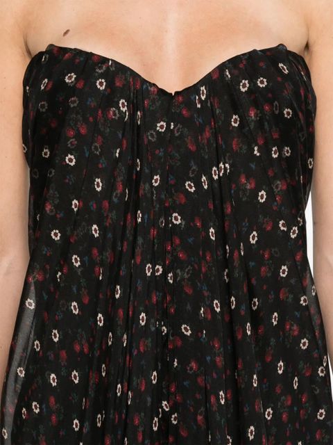 Alexander McQueen strapless silk dress - Black