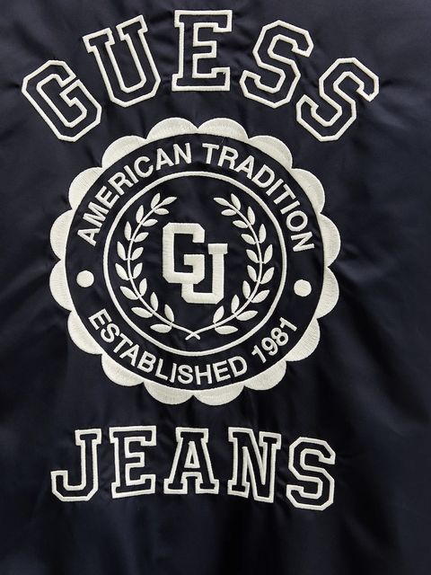Guess Jeans kurtka bomber kolor granatowy przejściowa W5YL15 WHAA2 - zdjęcie produktu nr 2