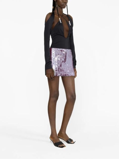 The Attico Zane cut-out top - Black