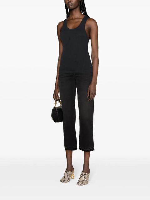 AGOLDE Poppy ribbed-knit tank top - Black