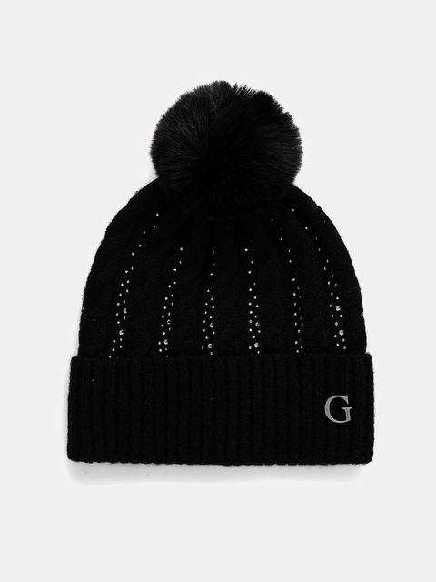 Guess czapka kolor czarny AW5385 POL01 - zdjęcie produktu nr 1