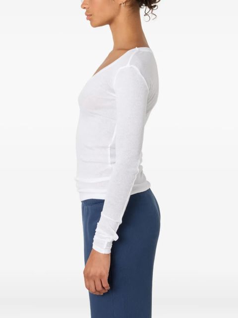 American Vintage Massachusetts scoop-neck T-shirt - White