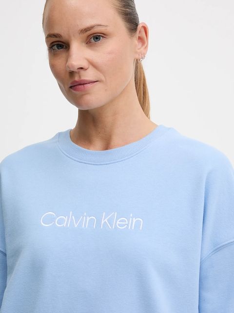 Calvin Klein Underwear bluza damska kolor niebieski z aplikacją LV00QS7514