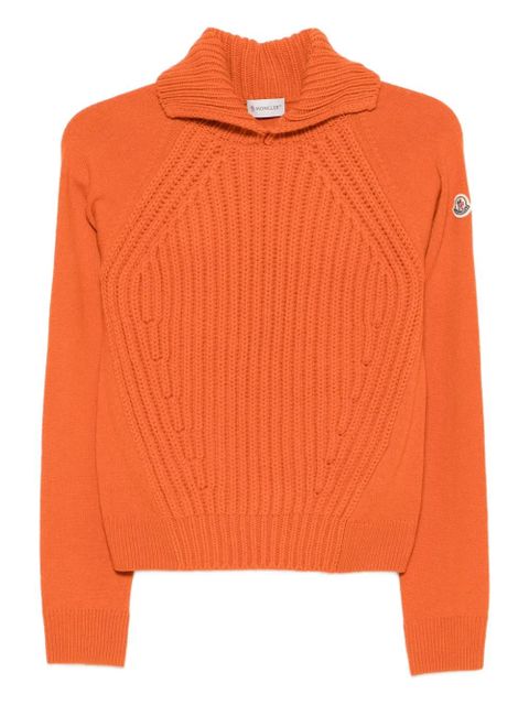 Moncler cable-knit turtleneck sweater - Orange - zdjęcie produktu nr 1