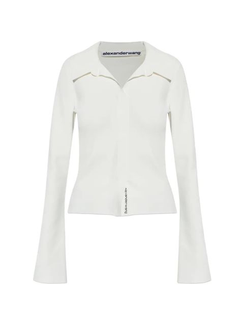 Alexander Wang polo-collar long-sleeve blouse - White - zdjęcie produktu nr 1