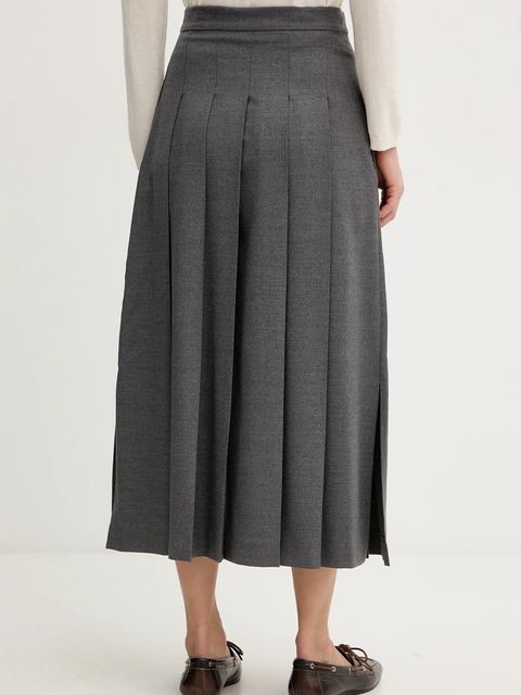 Weekend Max Mara spódnica z dodatkiem wełny FASTOSO kolor szary midi rozkloszowana 2525106062600