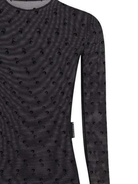 Marine Serre All-Over Moon mesh top - Black - zdjęcie produktu nr 2