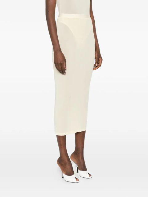 WARDROBE.NYC sheer skirt - Neutrals