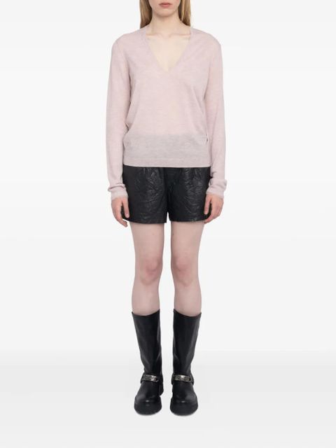 Zadig&Voltaire V-neck knitted jumper - Pink - zdjęcie produktu nr 2