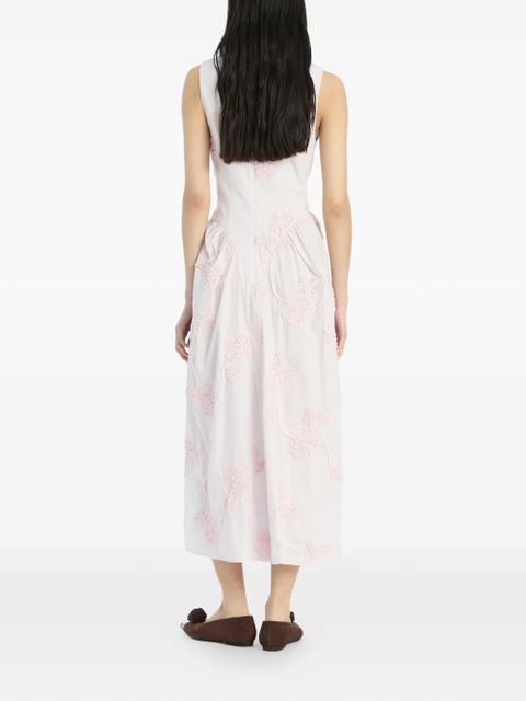 ROTATE BIRGER CHRISTENSEN flower midi dress - Pink