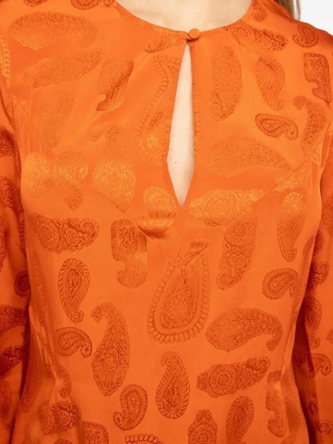 Zadig&Voltaire paisley midi dress - Orange