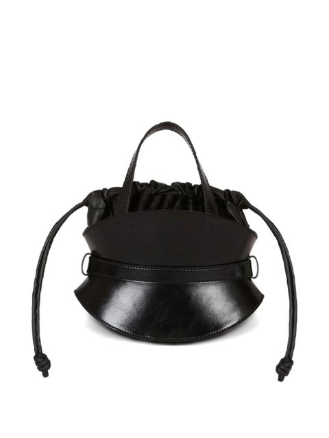 Balmain mini belted-detail tote bag - Black - zdjęcie produktu nr 2