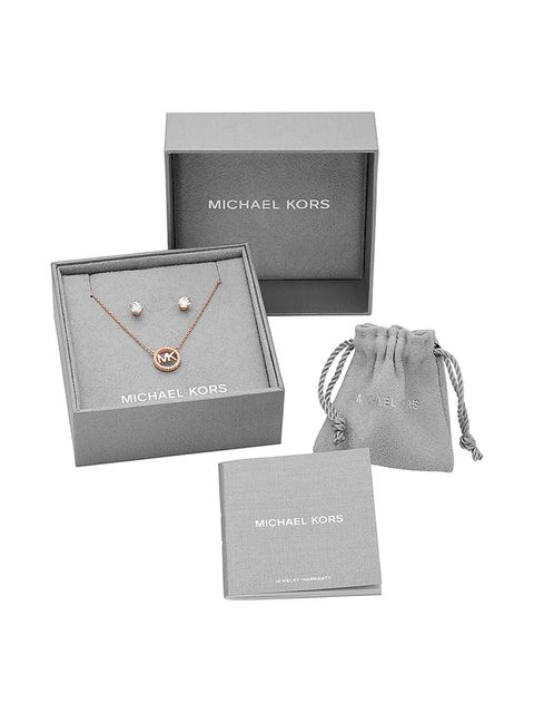 Michael Kors naszyjnik i kolczyki ze srebra pokrytego złotem