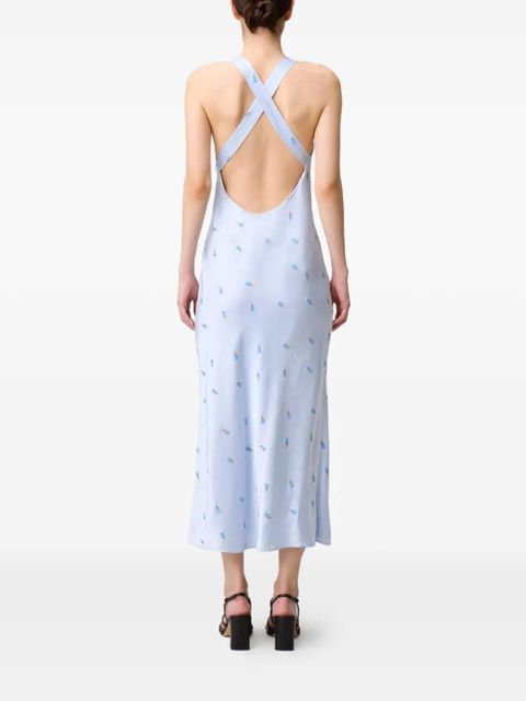 Claudie Pierlot criss-cross midi dress - Blue